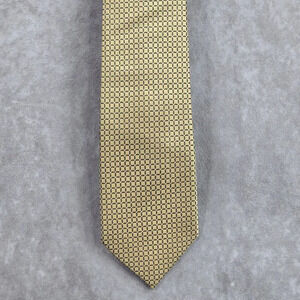 Zeke Gold‎ Gray Geometric Square Silk Executive Neck Tie Men's
